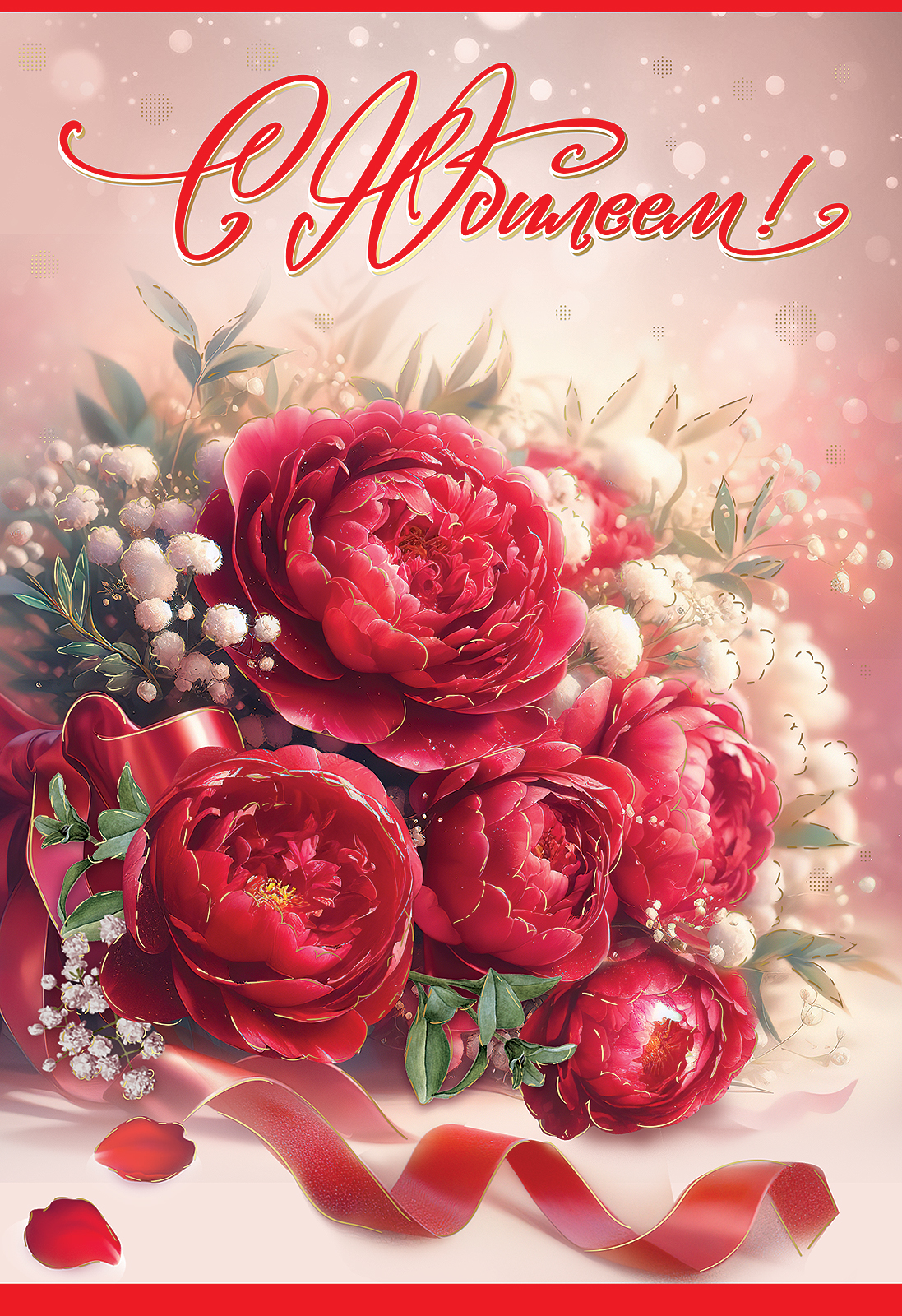 

7701175 Открытка А5 С Юбилеем! (жен) С текстом Фольга