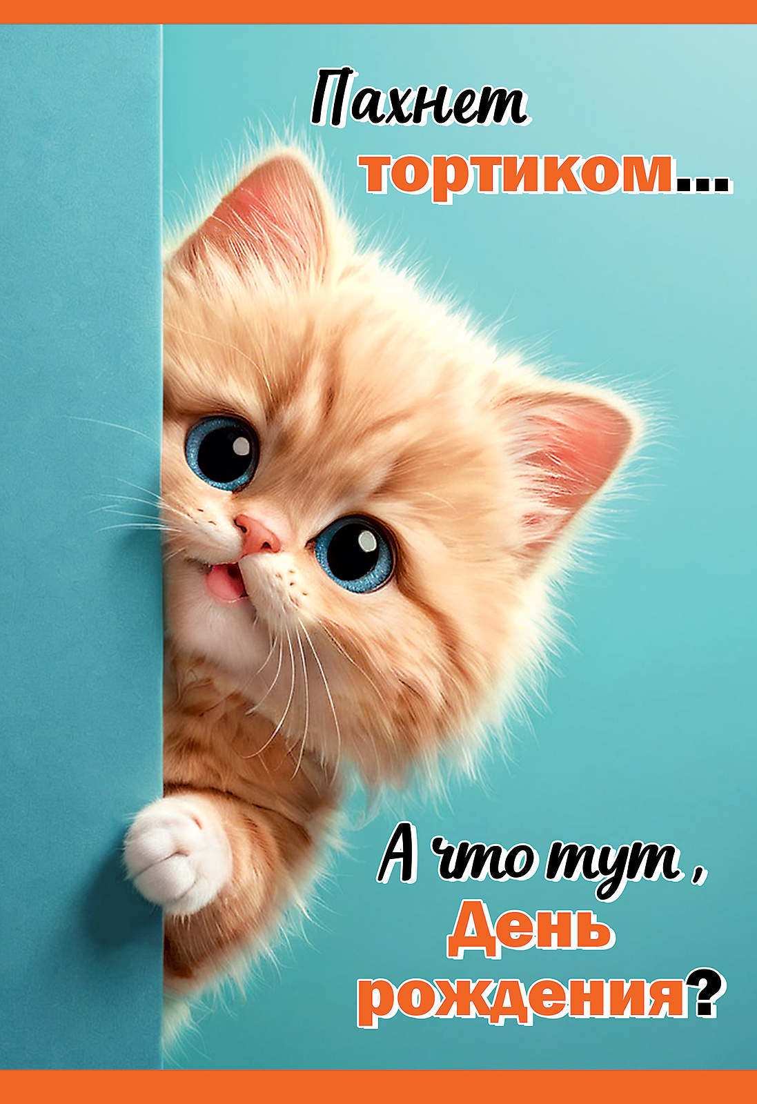 

1804676 Открытка А5 Пахнет тортиком... А что тут, День рождения (уни) С текстом УФ-лак