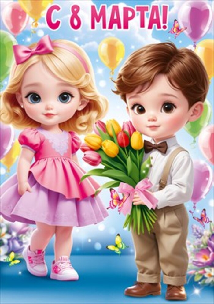 90000127 Плакат А3 С 8 Марта жен 63₽