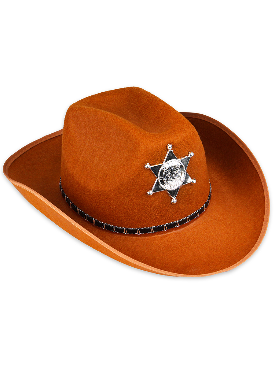 КРК-5888 Шляпа карнавальная Шерифа коричневая 322₽
