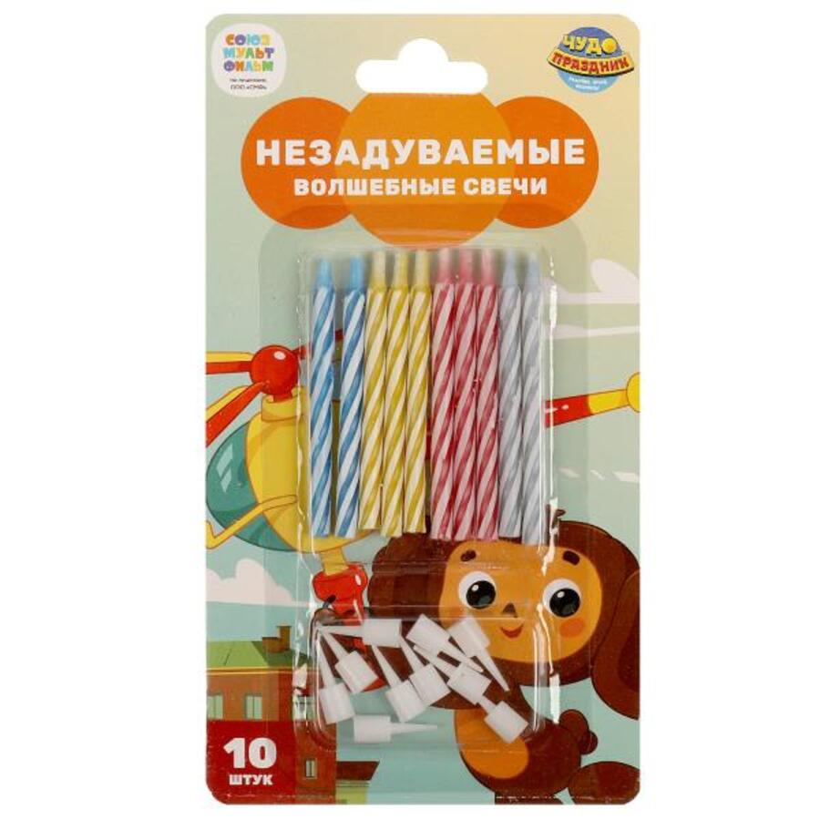 

MC-104413-CH Свеча праздничная для торта Чебурашка 10шт незадуваемые