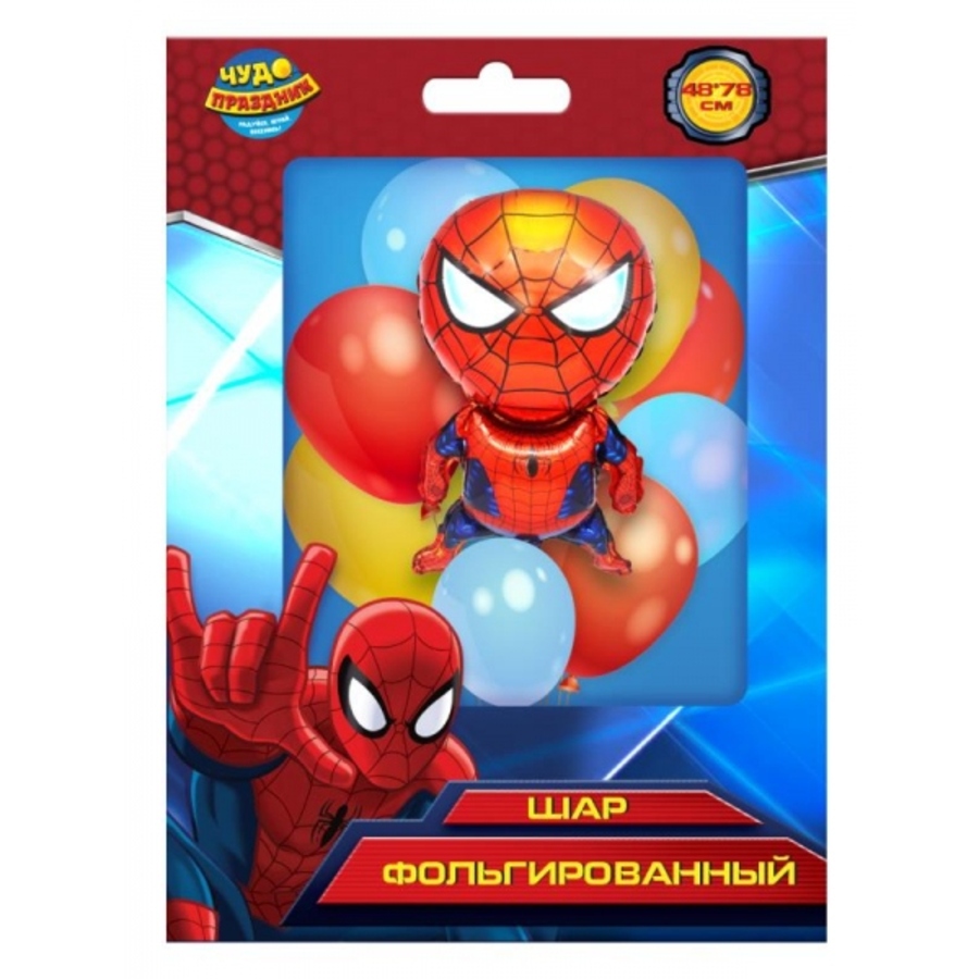 

FBF-113339-SM Шар фольгированный фигура Человек паук 48х78см