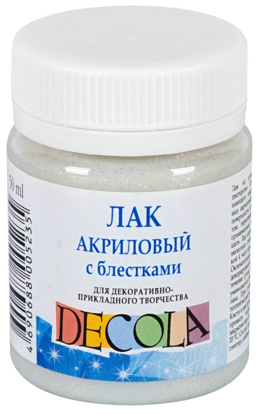 

Лак акриловый с блестками 50мл DECOLA 5828958