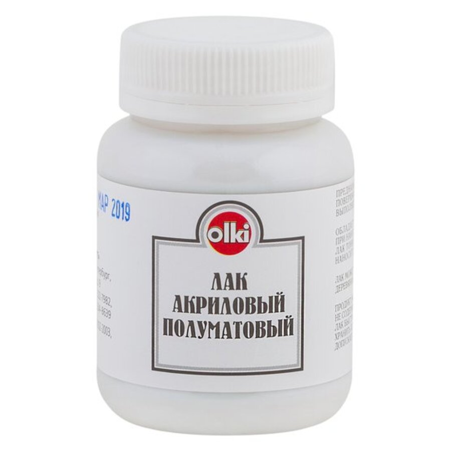 

Лак акриловый полуматовый 100мл ОЛКИ Olki 4607044802766