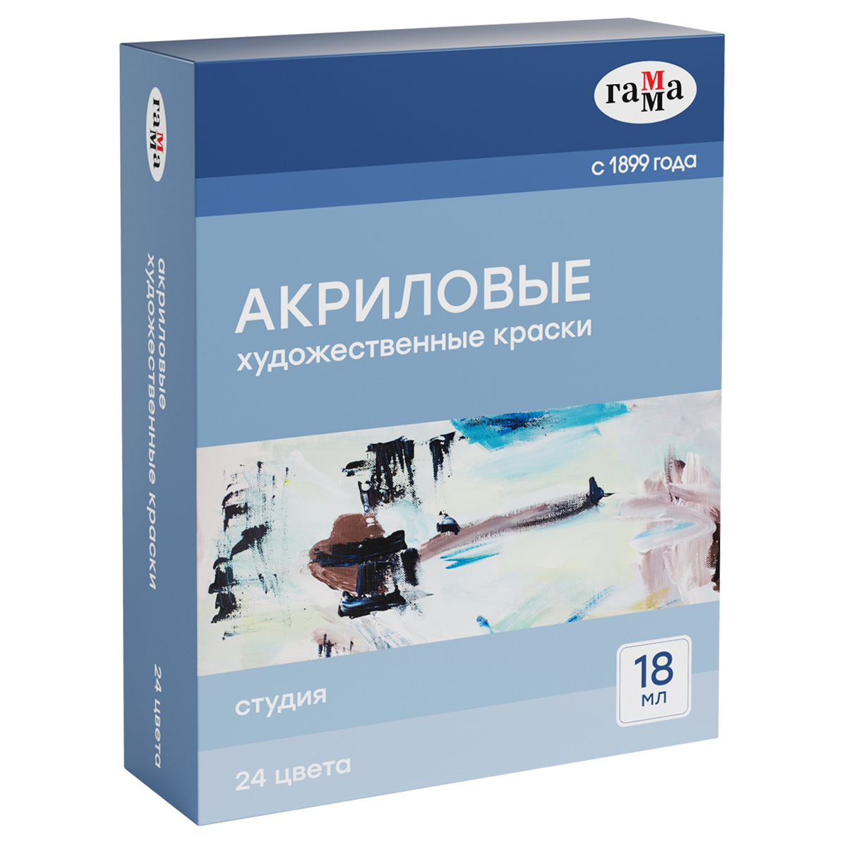

Краски акриловые 24цв 18мл Студия туба карт.уп. ГАММА 181020224