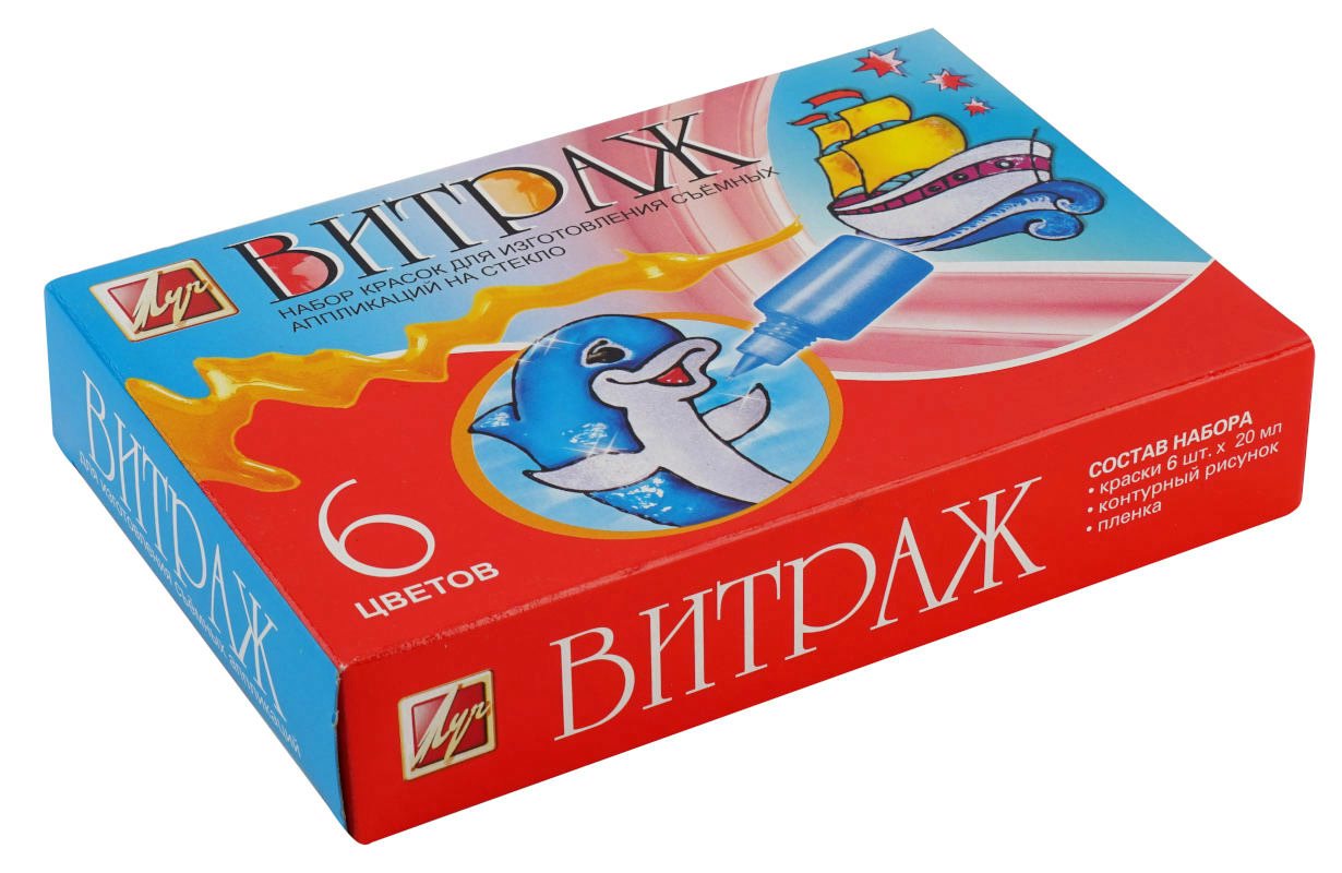 

Краски по стеклу 6цв 135г Витраж ЛУЧ 12С 835-08