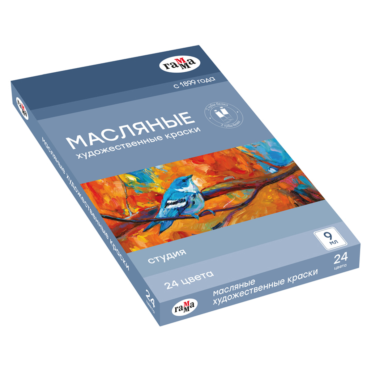 

Краски масляные 24цв 9мл туба карт.уп. Студия ГАММА 249009