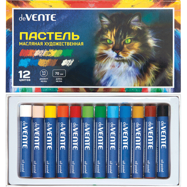 Пастель масляная 12цв утолщенная deVENTE 8172800 142₽