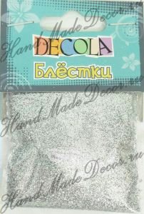 

Блестки 0,1мм серебро ДЕКОЛА DECOLA W041-202-0,1
