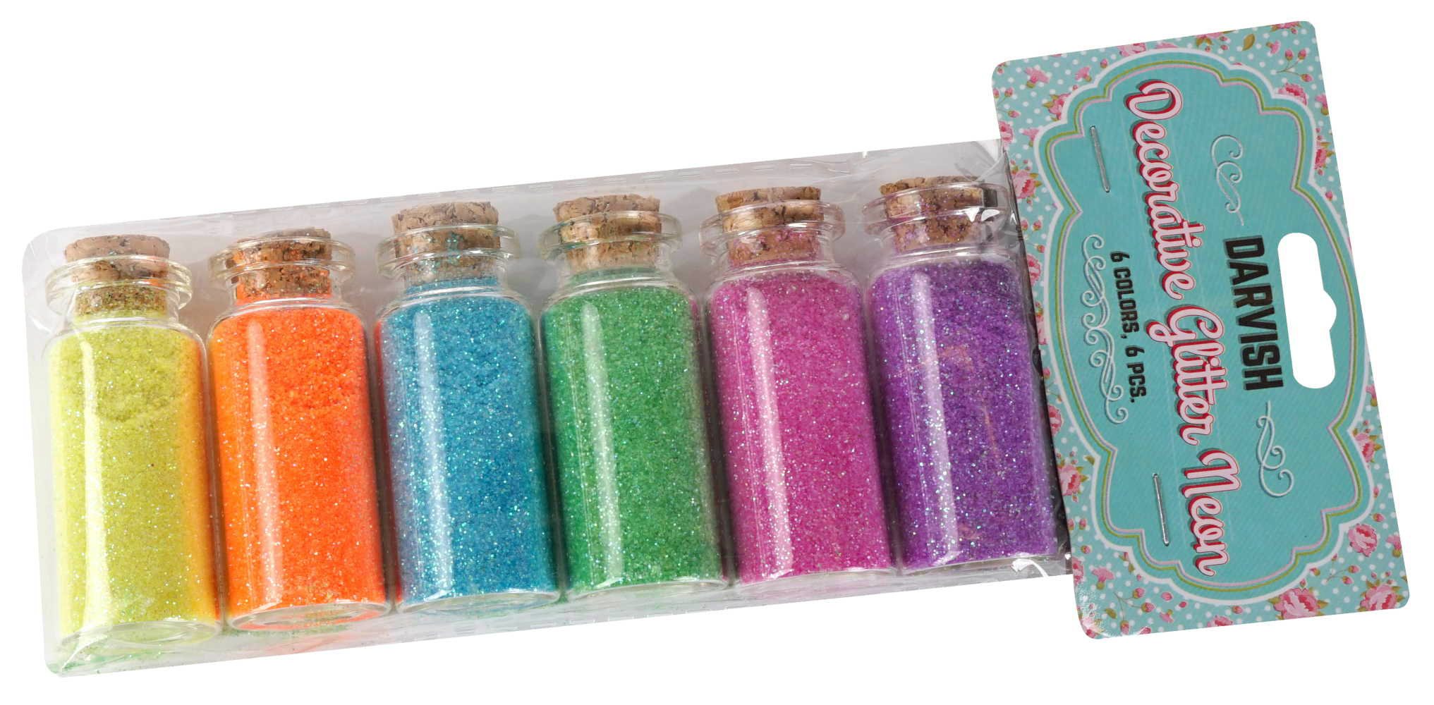 

Блестки 6цв 6шт Неон стеклянная колба DARVISH DV-11777