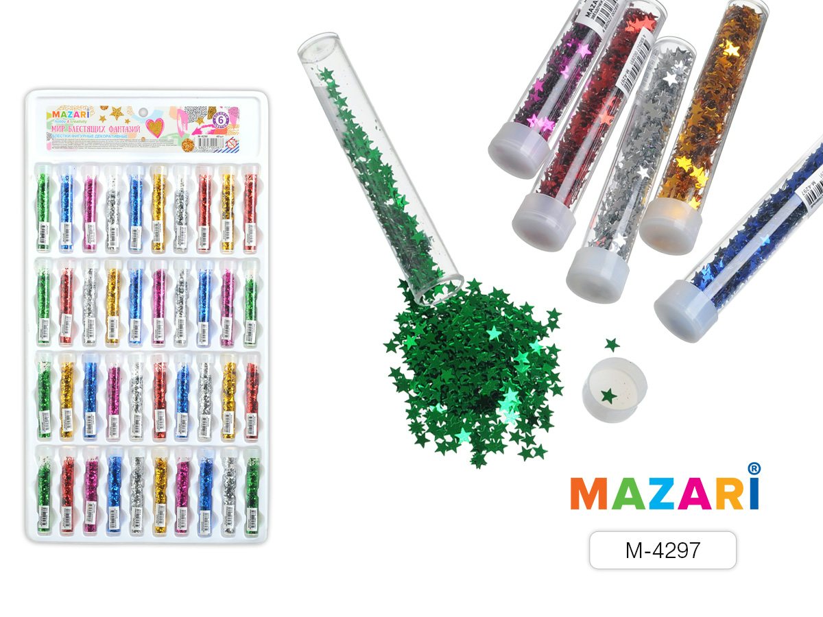 

Блестки звездочки цена за 1шт MAZARI M-4297