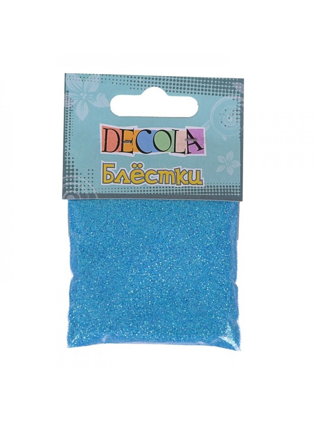 

Блестки 0,3мм голубой радужный DECOLA W041-239-0,3