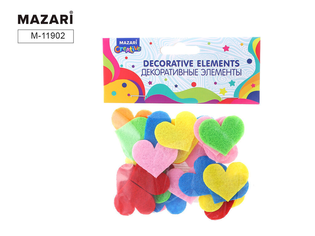 

Набор для декора элементы 30шт ткань Cute Heart MAZARI M-11902
