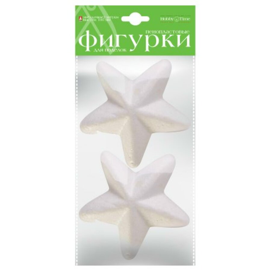 Заготовка пенопластовая Звездочки 100мм 2шт Hobby Time Альт 2-20506 120₽