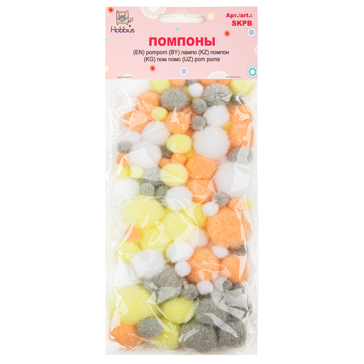 Помпоны ассорти 01 108шт Hobbius SKPB 116₽
