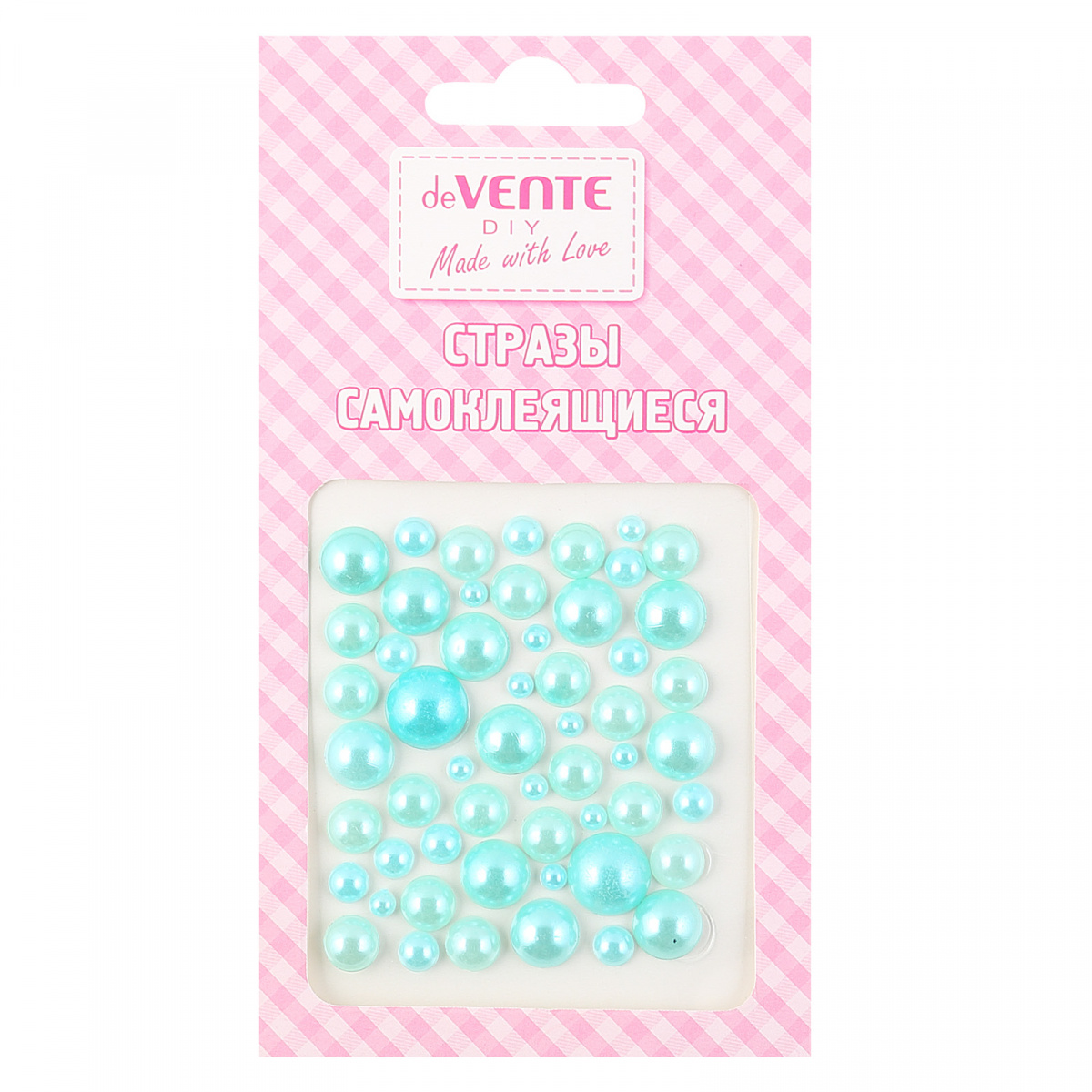 

Стразы самоклеящиеся Жемчужный микс голубые 7,5x6,5см deVENTE 8004041