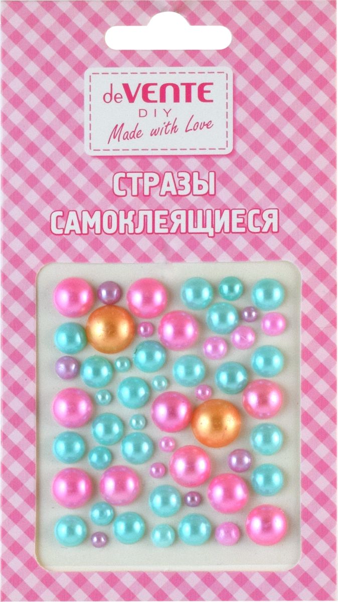 

Стразы самоклеящиеся Жемчужный микс ассорти 7,5x6,5см deVENTE 8004043