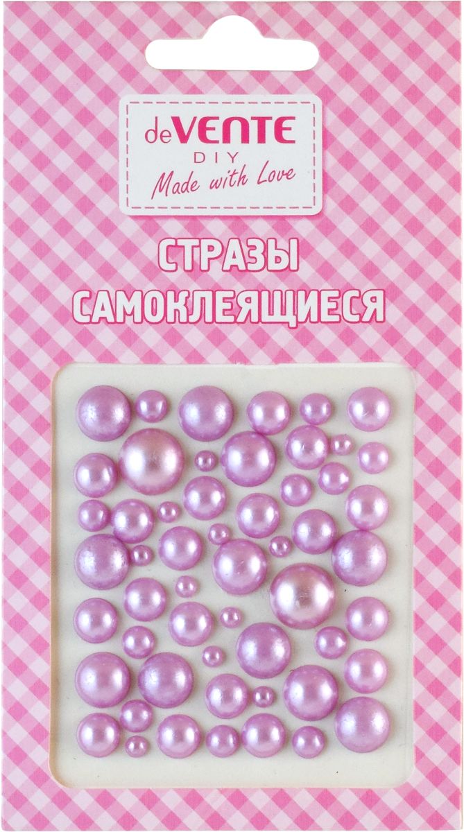 

Стразы самоклеящиеся Жемчужный микс сиреневые 7,5x6,5см deVENTE 8004040