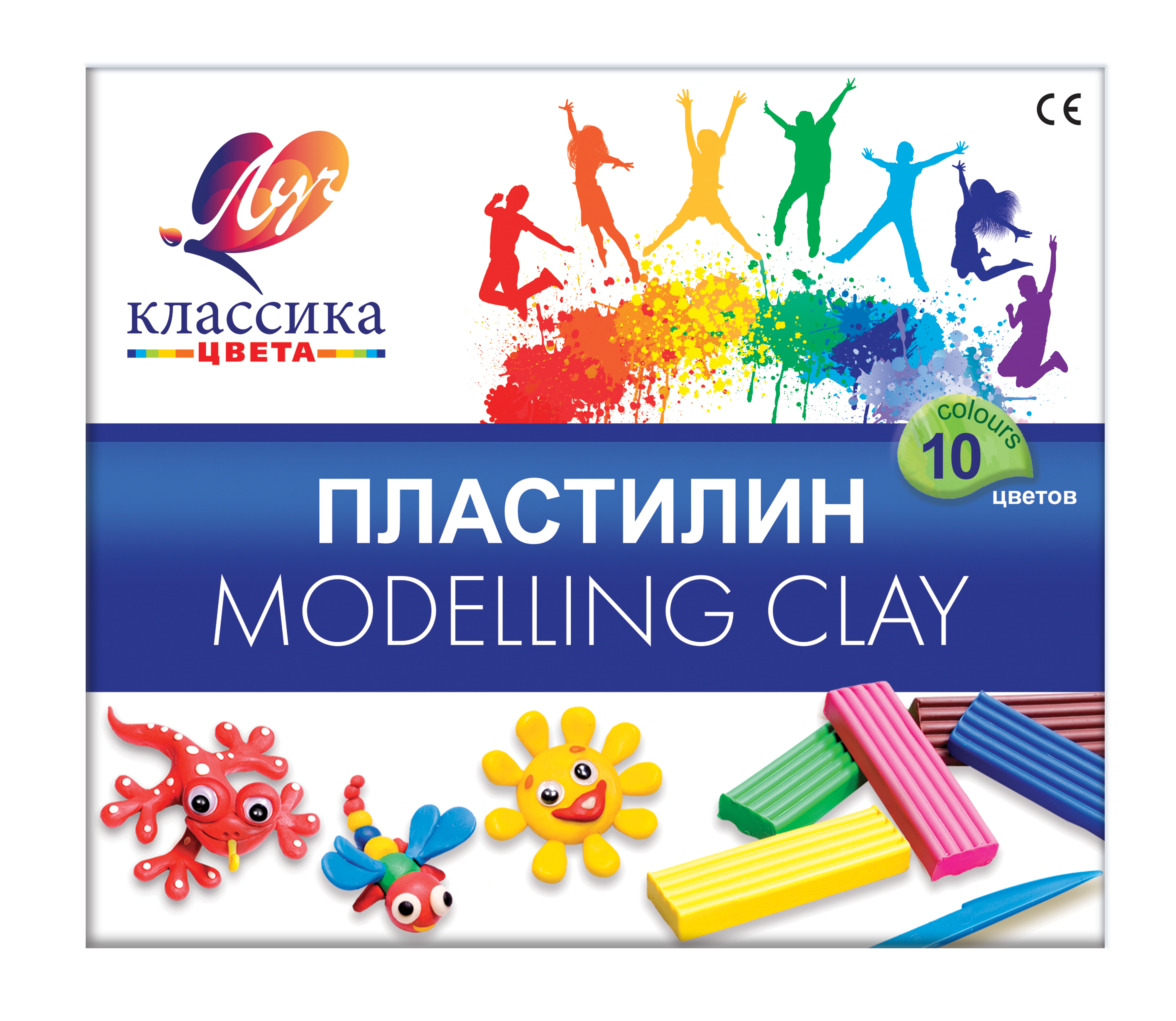 

Пластилин 10цв 200г Классика со стеком карт.уп. ЛУЧ 7с 304-08