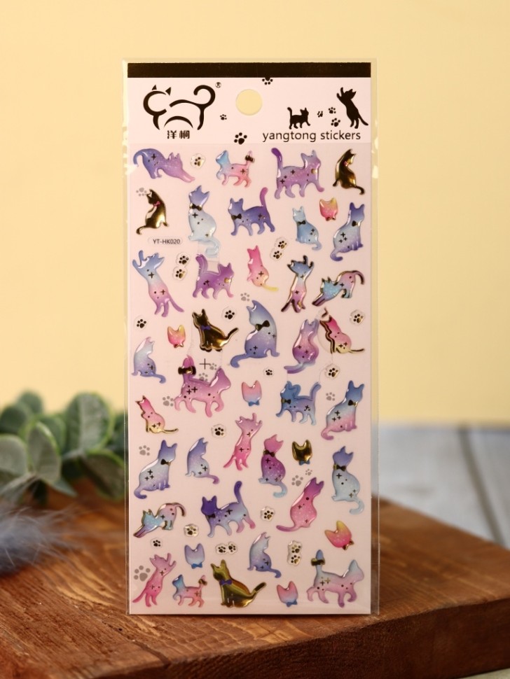 

YT22 Наклейки А5 Rainbow cats (жен)