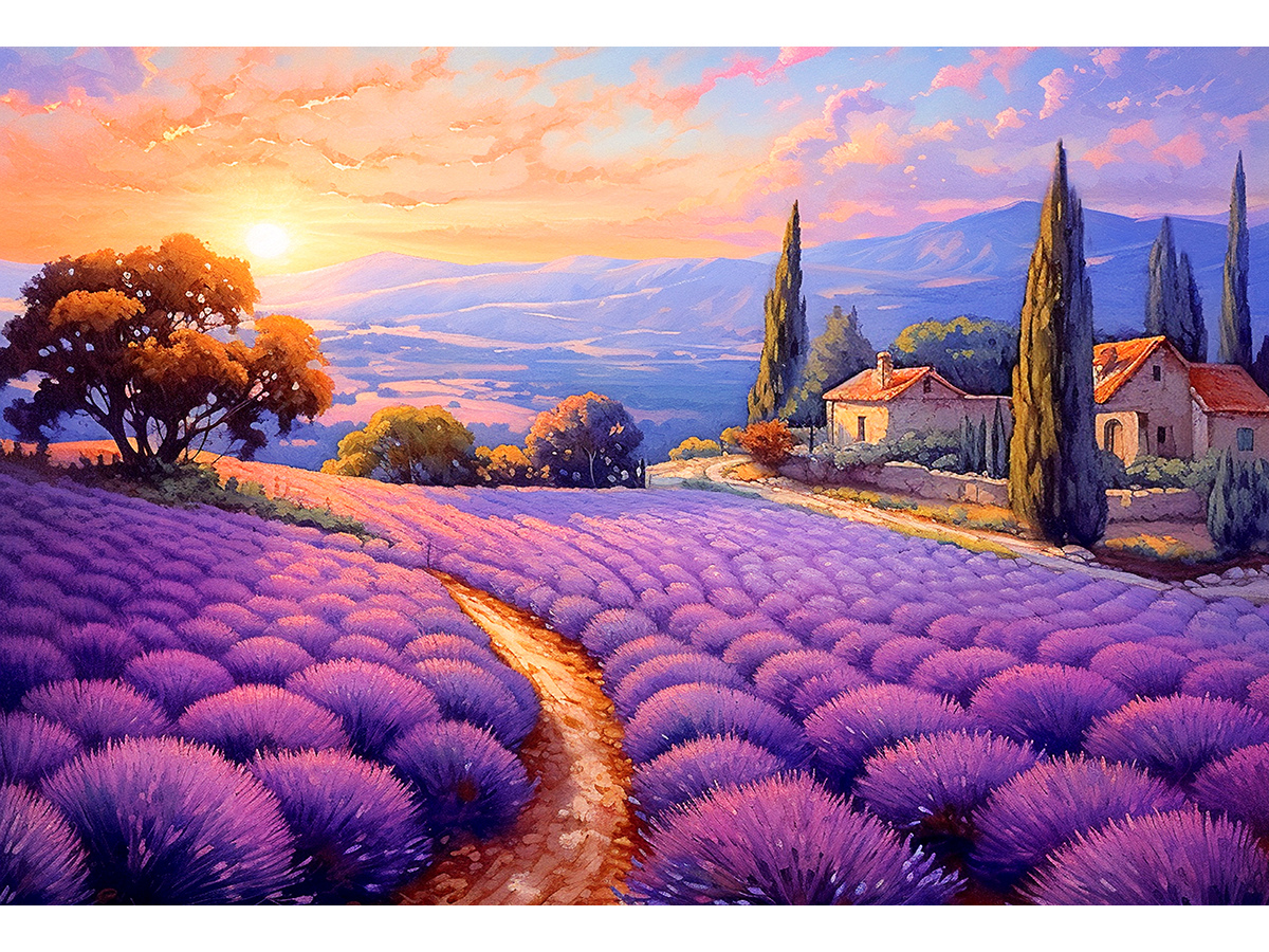 

Мозаика алмазная 30х40см Закат над Провансом