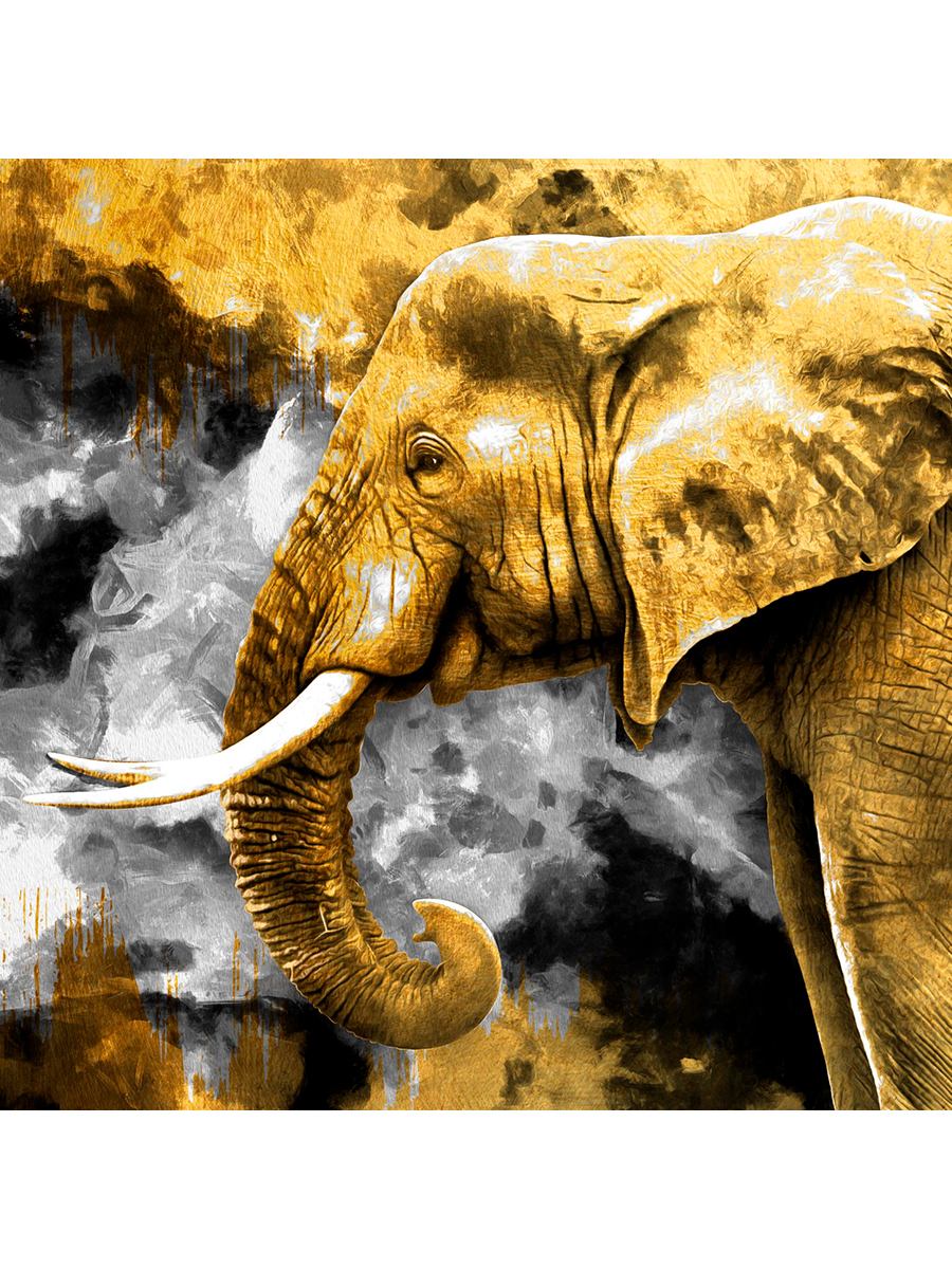 Мозаика алмазная 20х20см Золотой слон 534₽
