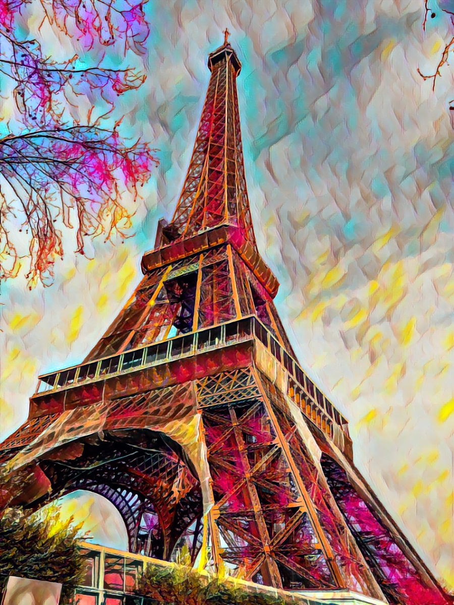 Мозаика алмазная 30х40см Красочный Париж Квадратная 869₽