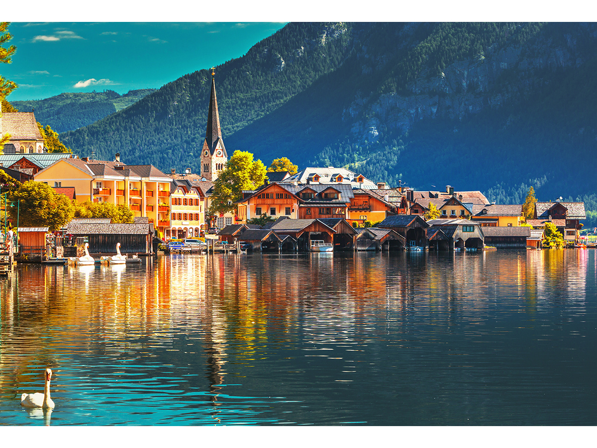 

Мозаика алмазная 30х40см Город у озера