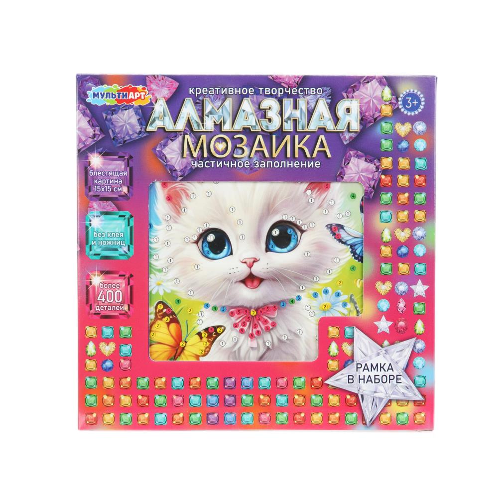 

Мозаика алмазная 15х15см Кошечка