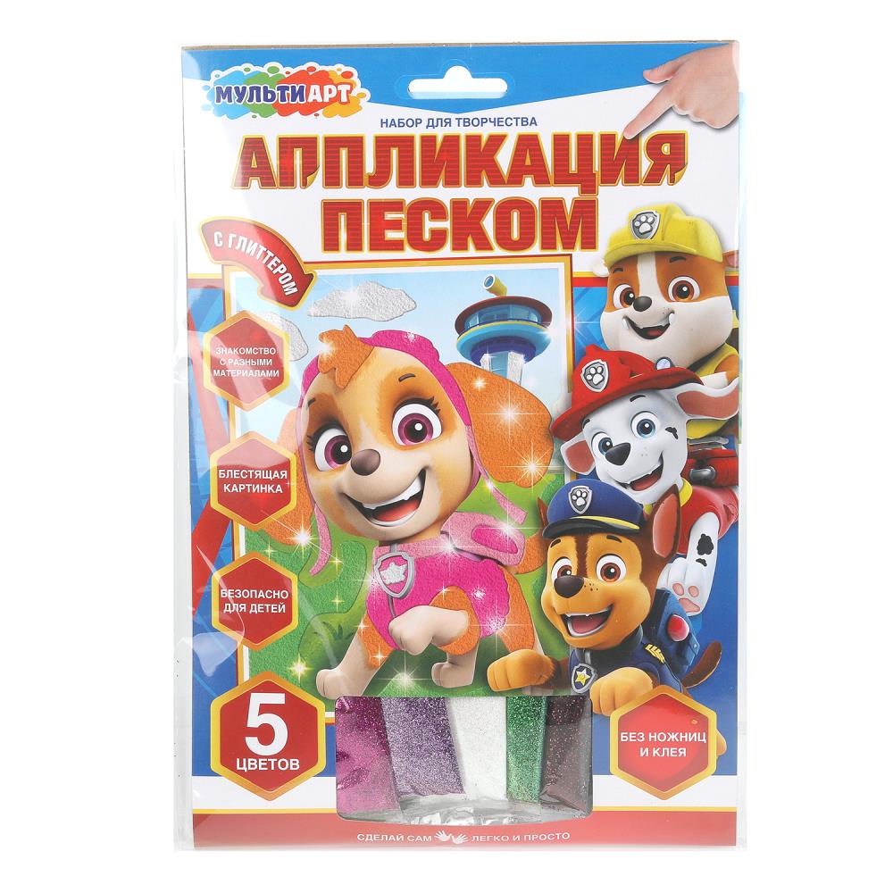 

Аппликация из песка с глиттером 17х23см Суперщенки MultiArt GLITSAND-PP (100)