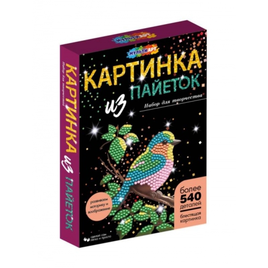 Картина из пайеток Птичка 362₽