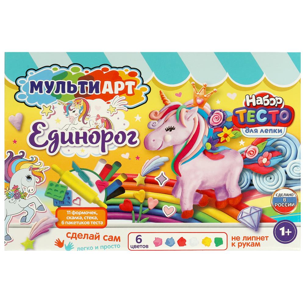 Набор с тестом для лепки и формочками Единорог 493₽