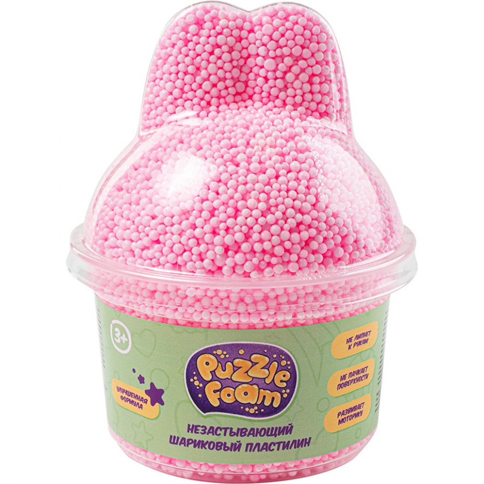 

Шариковый пластилин модели Puzzle Foam с фигурной крышкой зайчик