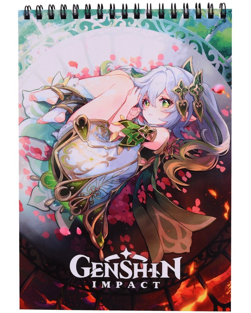 Геншин Творческий блокнот cо стикерами и переводными татуировками A5 Озарение луной травы Арт 0 411₽