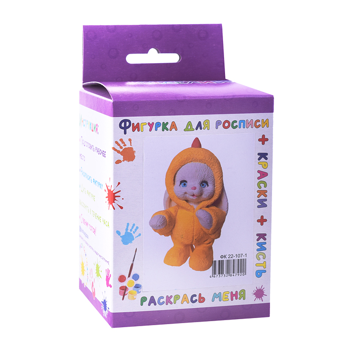 

Фигурка для росписи с красками и кистью Зайка в костюме петушка Творим вместе ФК 22-107-1