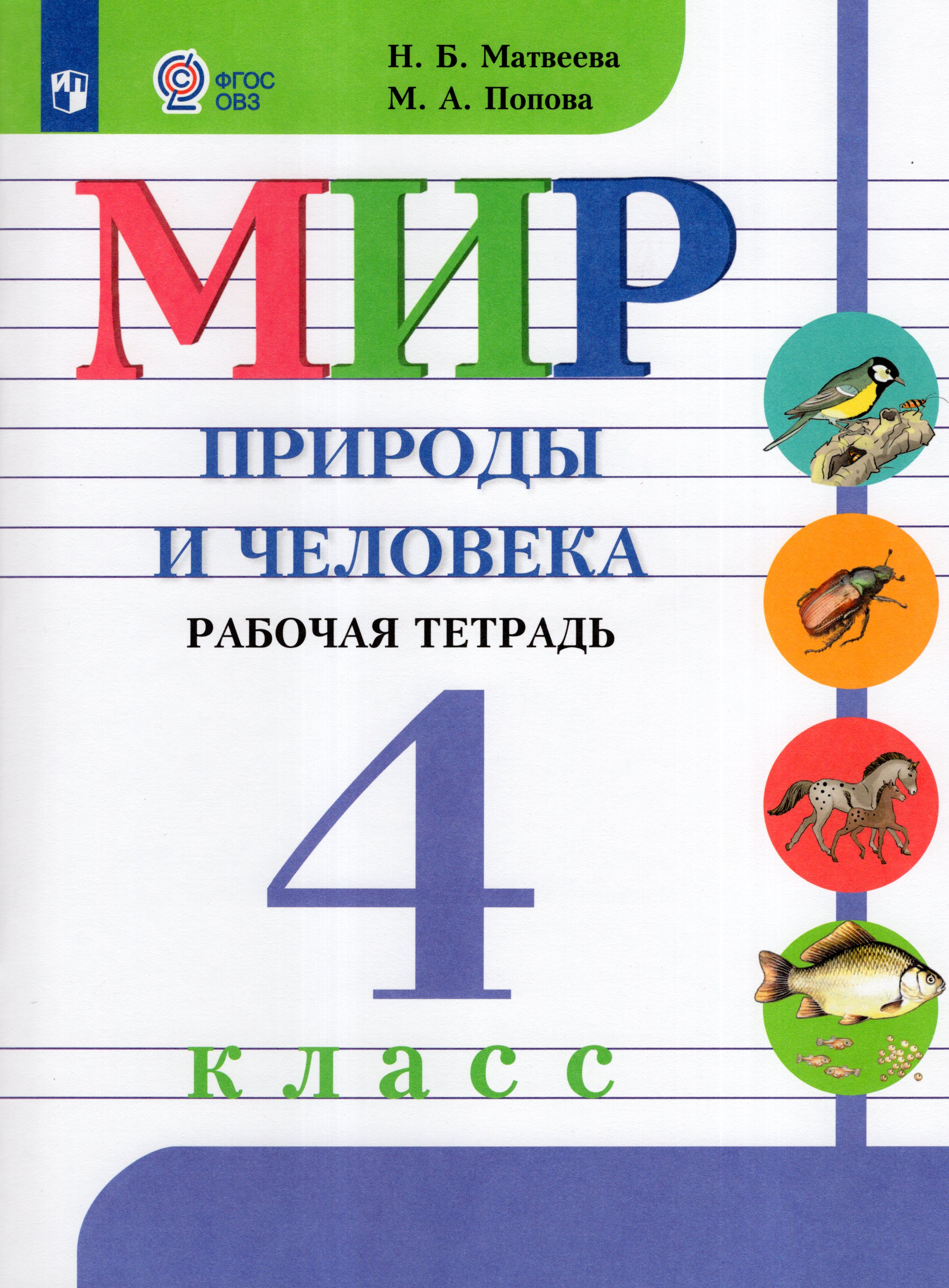 

Мир природы и человека. 4 класс. Рабочая тетрадь для общеобразовательных организаций, реализующих адаптированные основные общеобразовательные программы