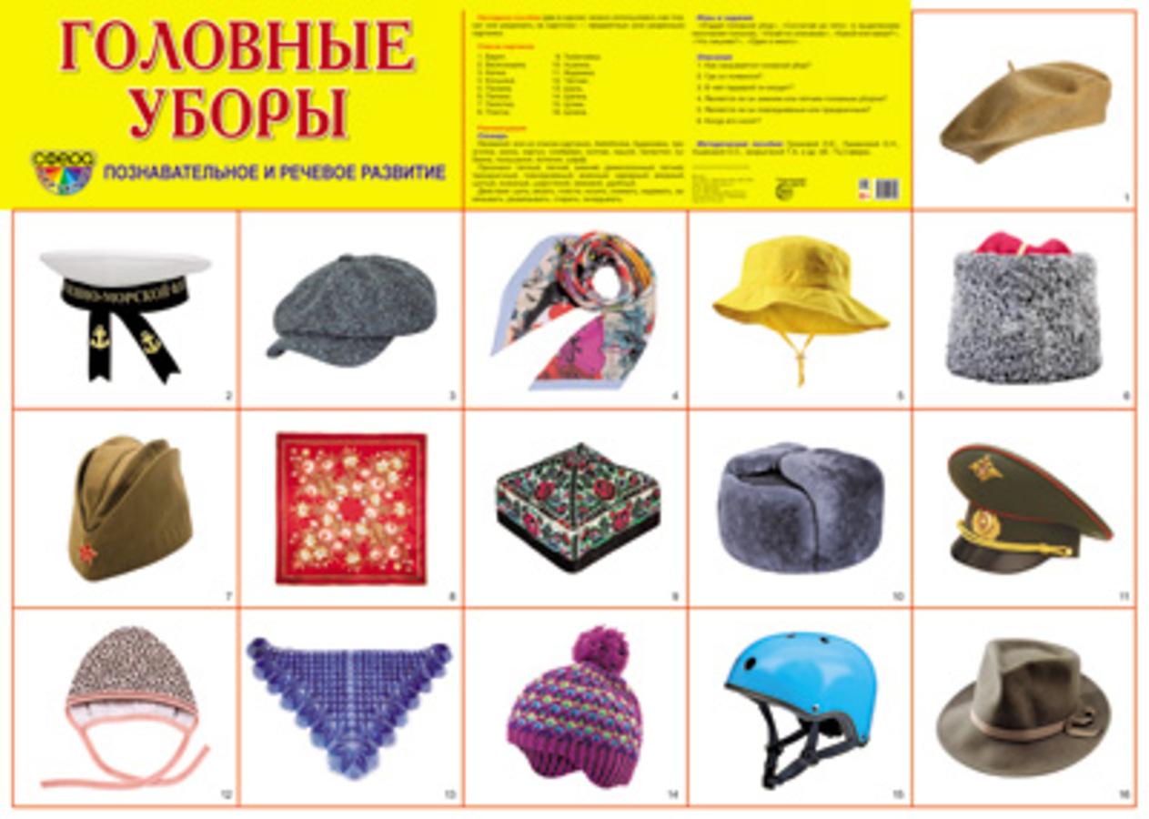 

Плакат демонстрационный А2 Головные уборы