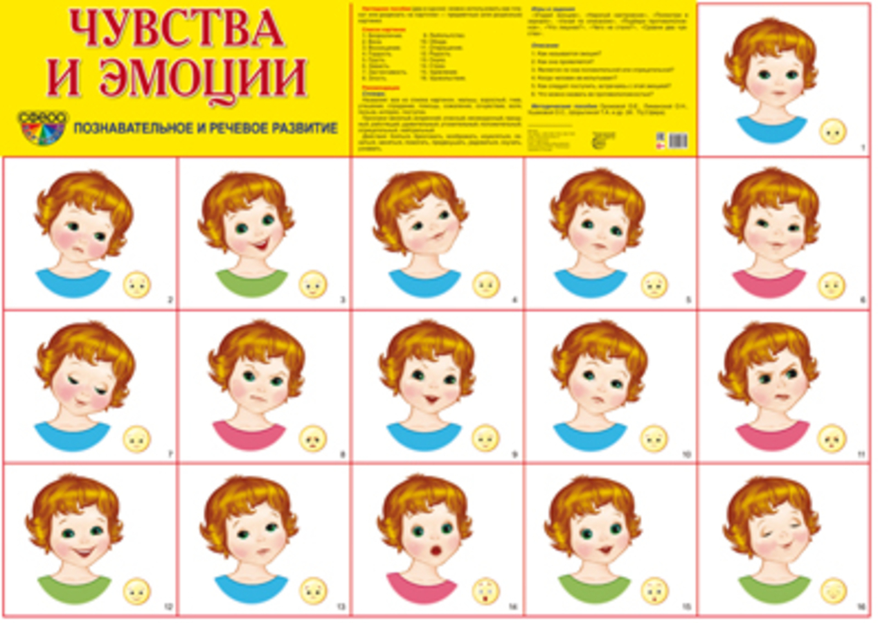 

Плакат демонстрационный А2 Чувства и эмоции