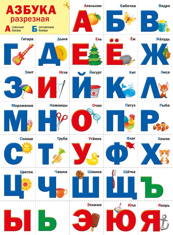 Плакат А2 Разрезная азбука - | Купить с доставкой в книжном интернет ...