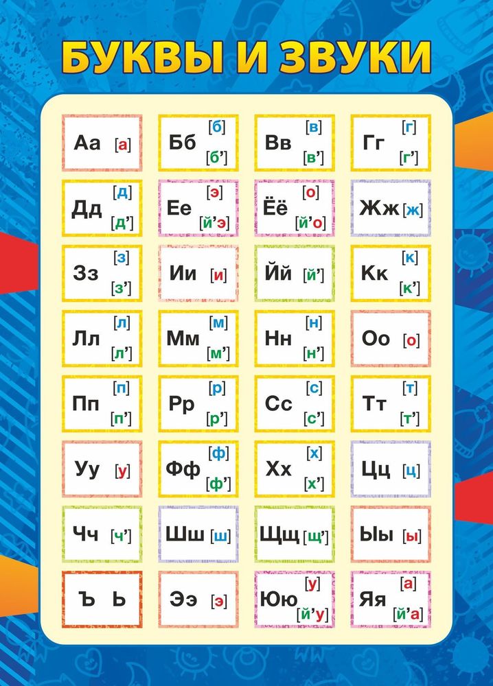 Мини-плакат А5 Буквы и звуки - | Купить с доставкой в книжном интернет ...