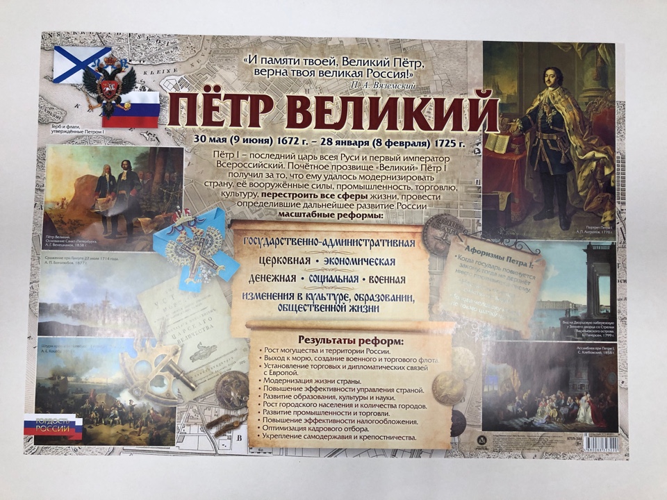 

Плакат А2 Гордость России. Пётр Великий