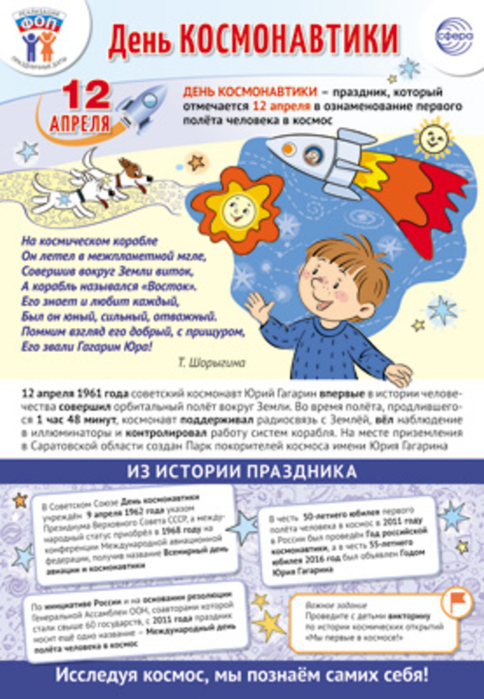 

Плакат А3 12 апреля День Космонавтики