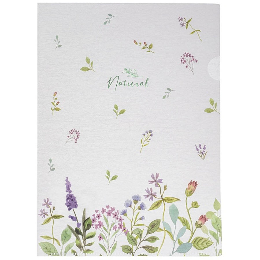 

Папка-уголок пластик А4 1отд. пл.180мкм Natural Flower HATBER AG4_33479
