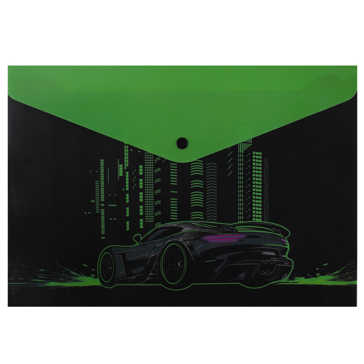 

Папка с кнопкой пластик А4 1отд. пл.180мкм City car Кокос 251313