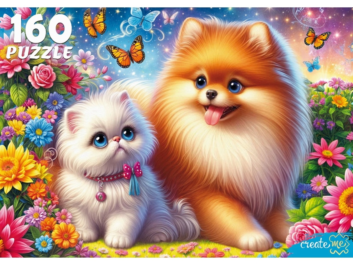 

Пазлы 160 элементов Друзья в волшебном саду РЫЖИЙ КОТ Ф160-4541