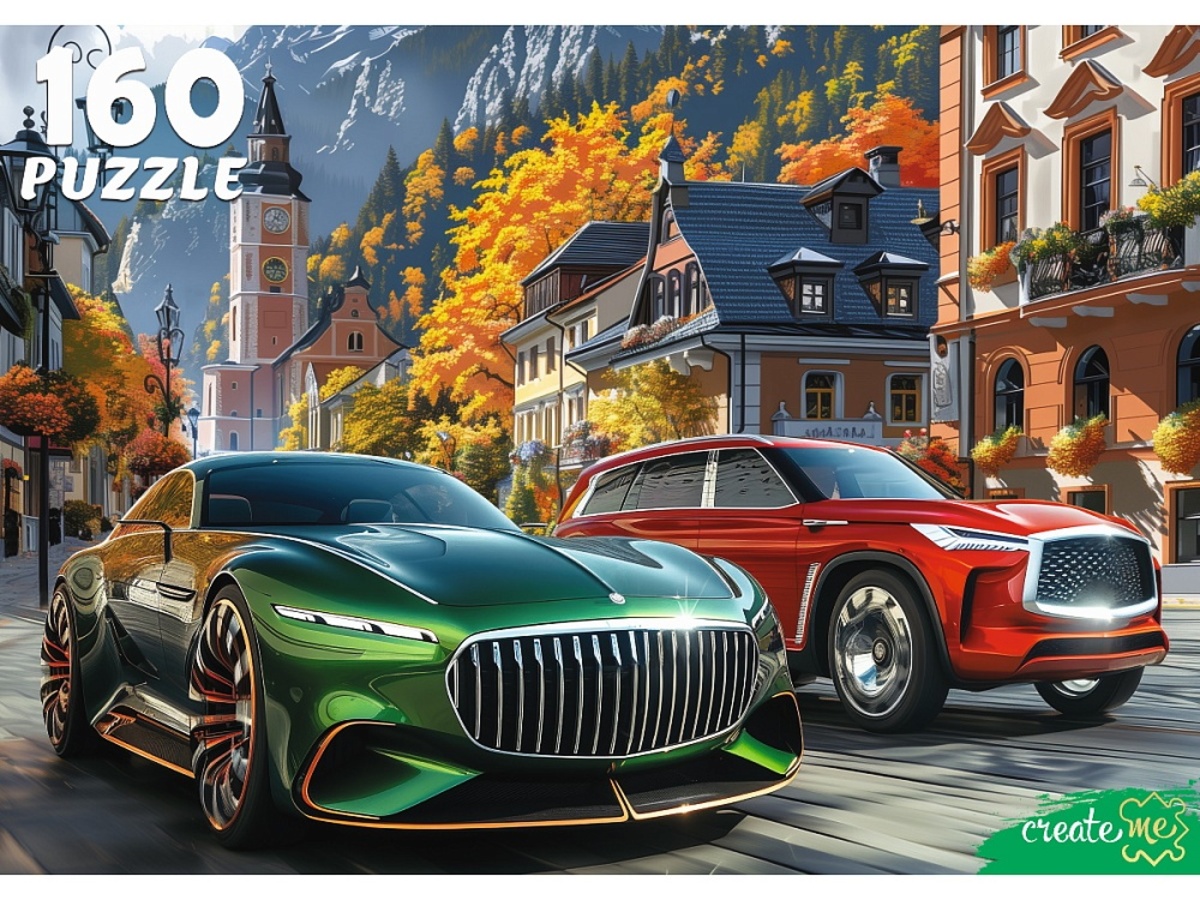 

Пазлы 160 элементов Авто в красивом городе РЫЖИЙ КОТ Ф160-4539