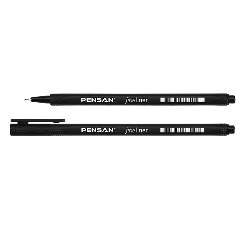 

Ручка линер черная 0,4мм Fineliner 6500/10 трехгранная PENSAN 1599466