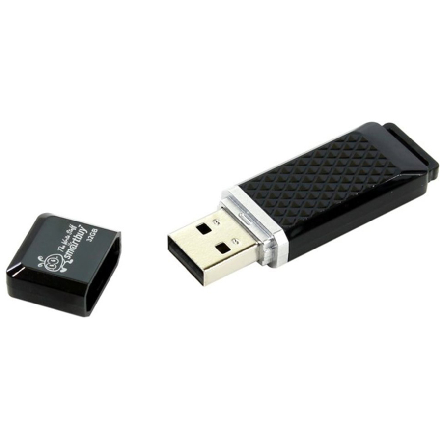 

USB - флешка 32Гб SmartBuy Quartz черный SMARTBUY SB32GBQZ-K