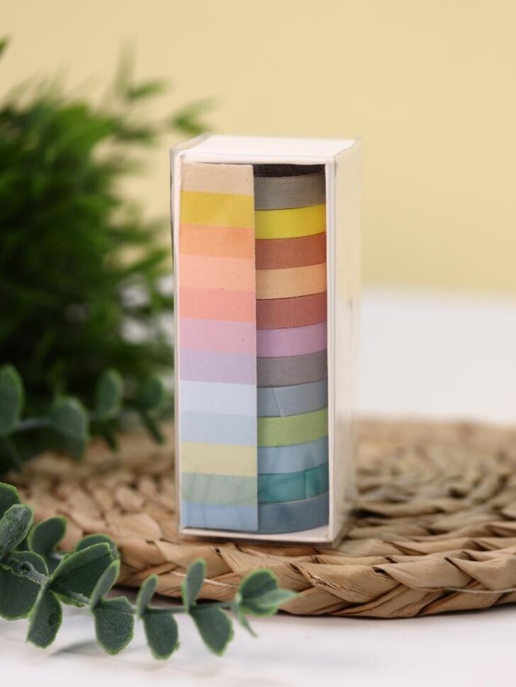 

Лента для декора клейкая 7мм х 2м набор 12шт Rainbow mix ILIKEGIFT XM-CSHZ03