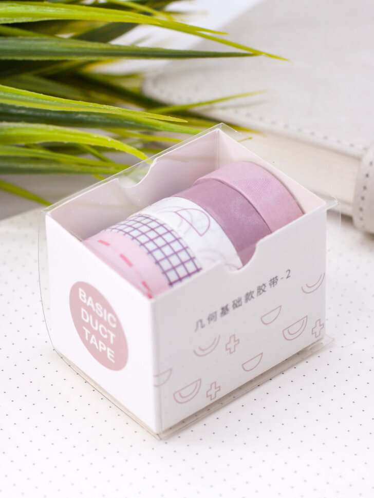 

Лента для декора клейкая 10мм х 2м набор 5шт Patterns pink series mix ILIKEGIFT XM-JC01-01